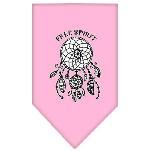 Free Spirit Screen Print Bandana Light Pink Large
